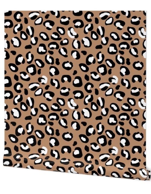 Leopard White Spots on Tan Wallpaper