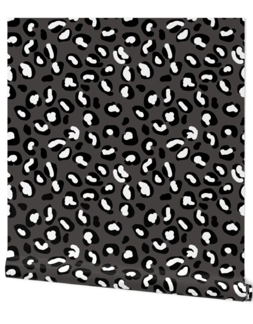 Leopard White Spots on Sludge Wallpaper