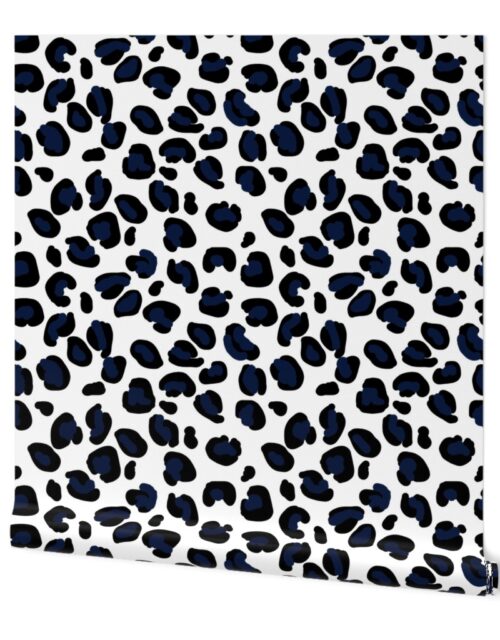Leopard Moody Blues Spots on Broken White Wallpaper