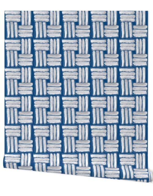 Small Kapa Sticks in Chalky White on Classic Blue Wallpaper