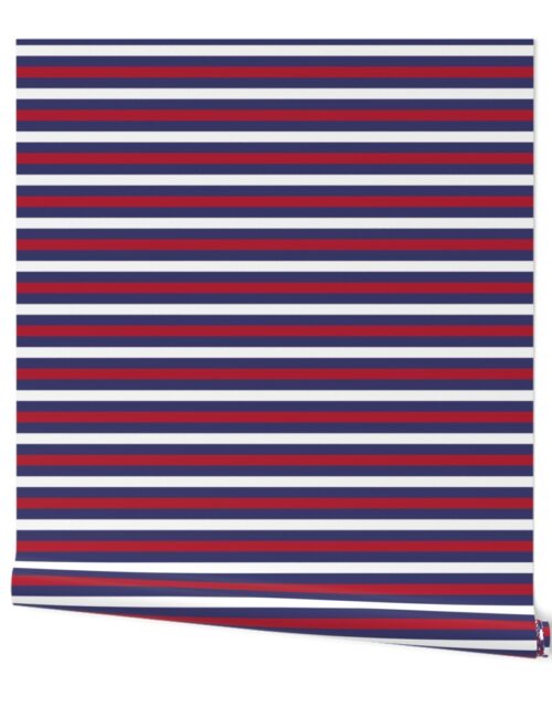 Small USA Flag Alternating Blue with Red and White Stripes Wallpaper