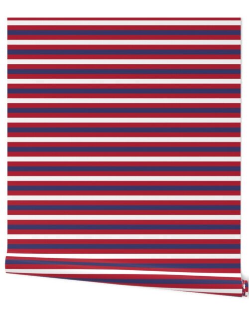 Small USA Flag Alternating Red and Blue with White Stripes Wallpaper