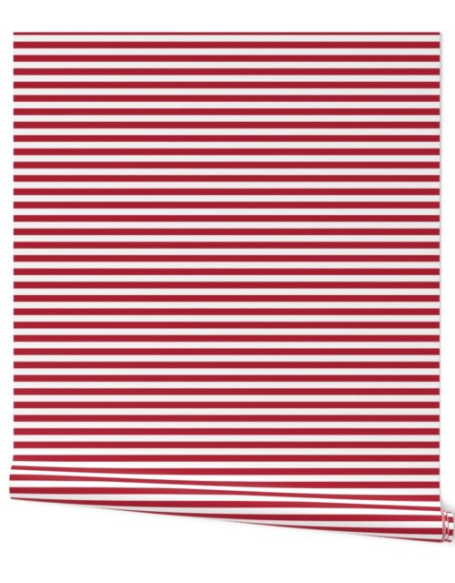 Small Horizontal USA Flag Red and White Stripes Wallpaper