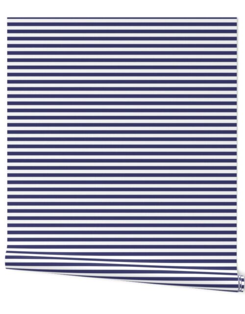 Small Horizontal USA Flag Blue and White Stripes Wallpaper