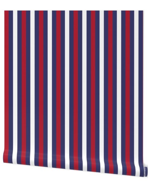 USA Flag Alternating Horizontal Blue with Red and White Stripes Wallpaper