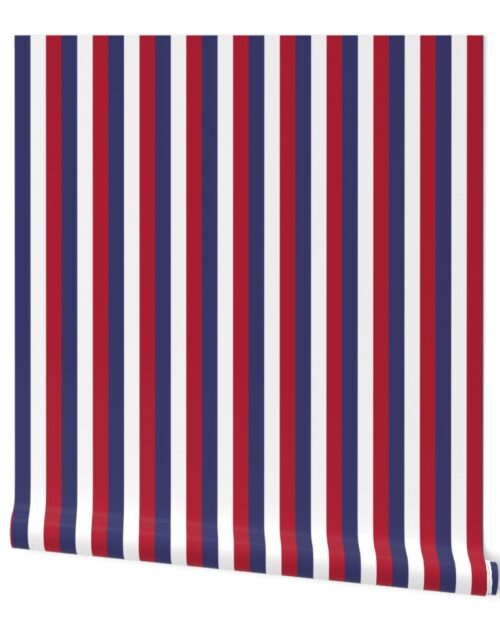 Small Vertical USA Flag Red, White and Blue Stripes Wallpaper
