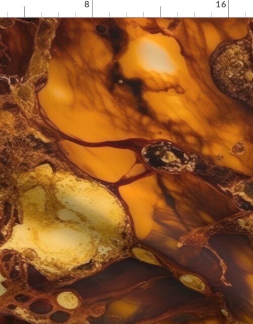 Amber and Gold Alcohol Ink 2 Fabric