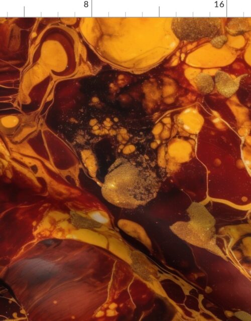 Amber and Gold Alcohol Ink 3 Fabric