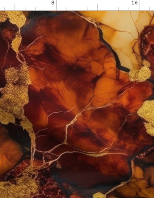 Amber and Gold Alcohol Ink 4 Fabric