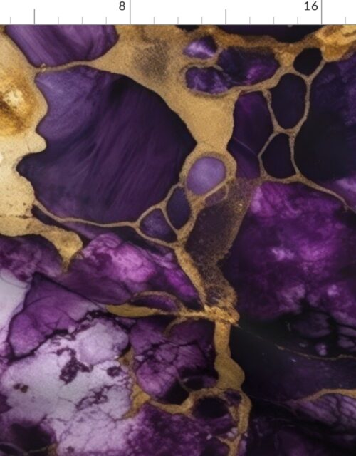 Amethyst and Gold Alcohol Ink 1 Fabric