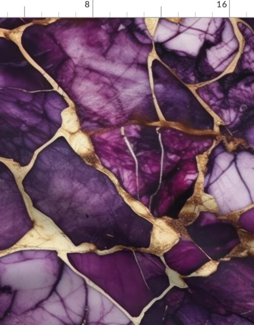 Amethyst and Gold Alcohol Ink 2 Fabric