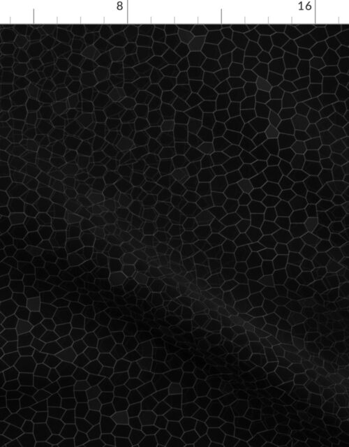Art Deco Craquelure Eggshell Cracked Pattern in Black Fabric