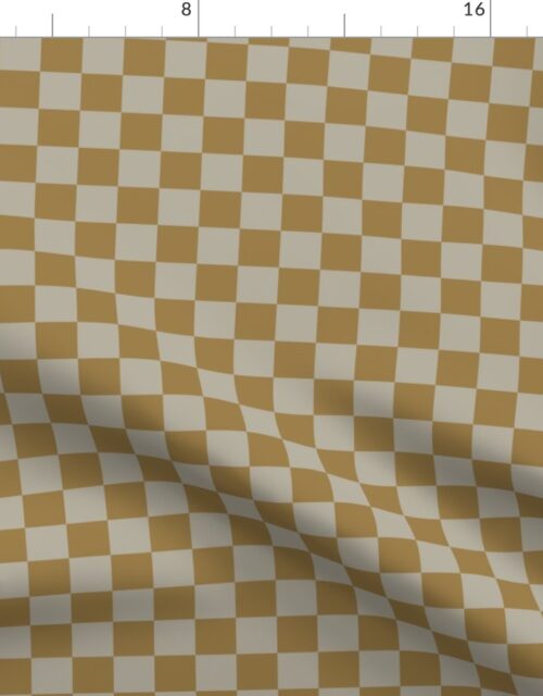 Beige and Tan Checkerboard Fabric