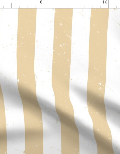 Beige and White Splattered Paint Vertical  Cabana Tent Stripe Fabric