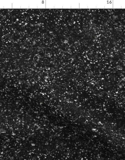 Black Speckled Granite Stone Seamless Repeat Fabric
