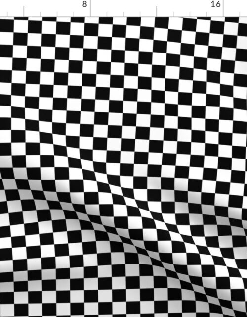 Black and White Checkerboard 3/4 inch-Check Fabric