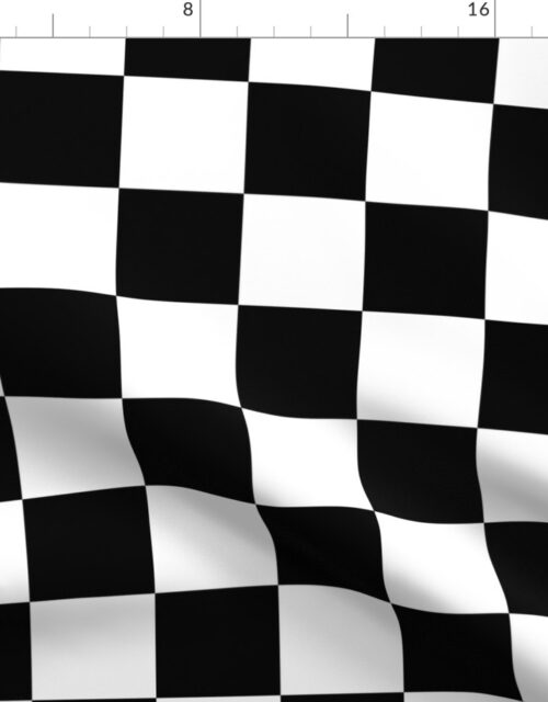 Black and White Checkerboard 3 inch-Check Fabric