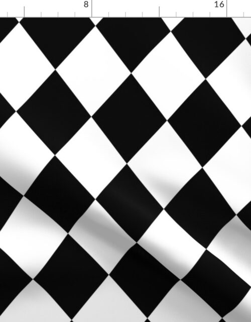 Black and White Diamond Pattern Fabric