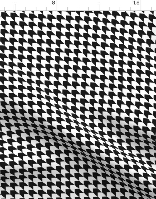 Black and White Geometric Arrow Repeat Fabric