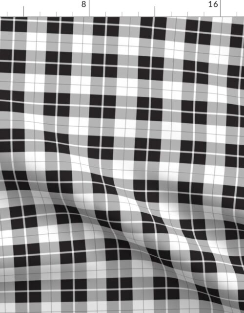 Black and White Mini Tartan Fabric
