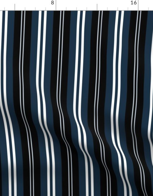 Black and White Shaded Pin Stripe Fabric
