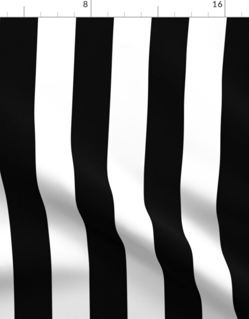Black and White Vertical Cabana Tent 2″ Stripes Fabric