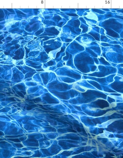 Blue Ripples in Wavy Water Fabric