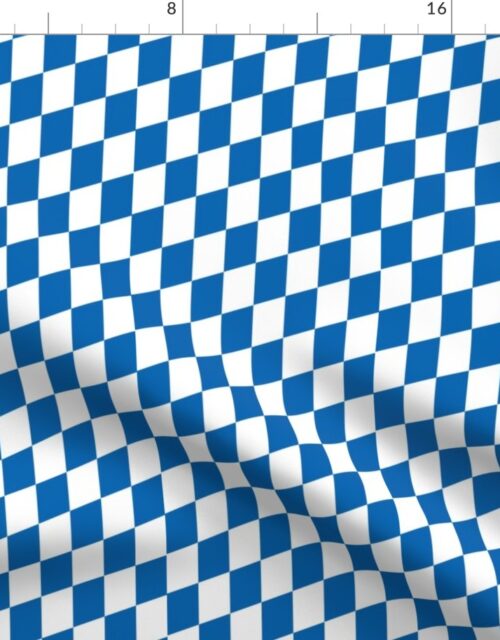 Blue and White Bavarian Flag Design Fabric