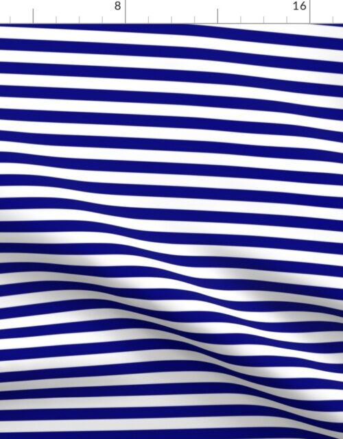 Blue and White ½ inch Picnic Horizontal Stripes Fabric
