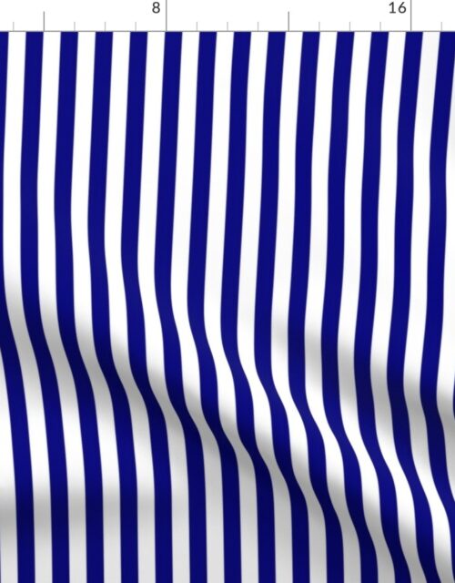 Blue and White ½ inch Picnic Vertical Stripes Fabric
