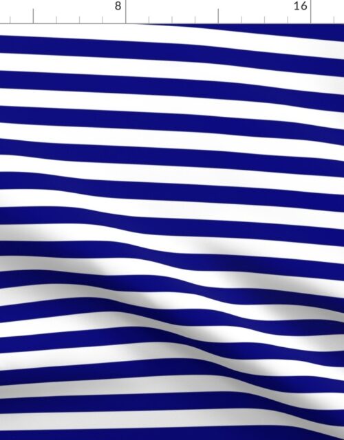 Blue and White ¾ inch Deck Chair Horizontal Stripes Fabric