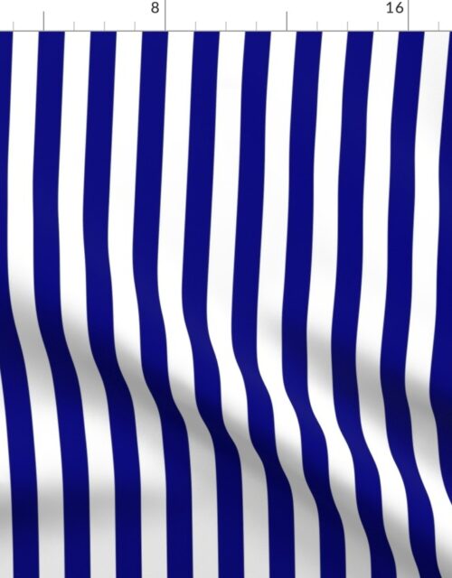Blue and White ¾ inch Deck Chair Vertical Stripes Fabric