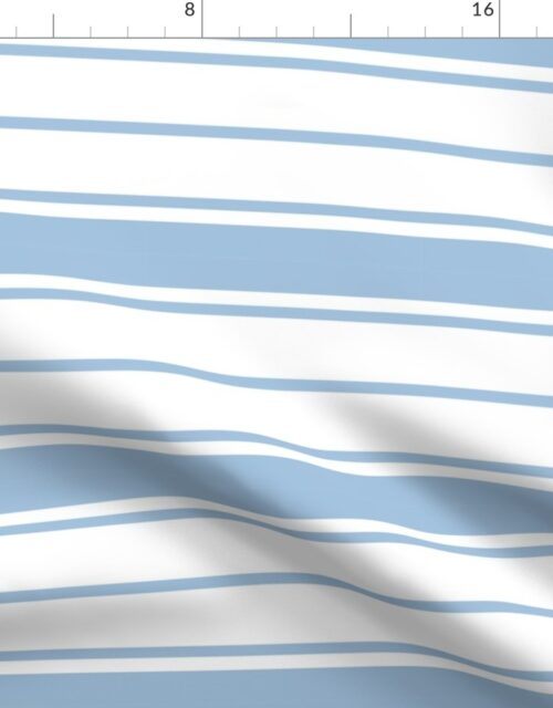 Blue and White Horizontal French Stripe Fabric