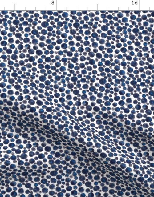 Blueberries on White Fabric
