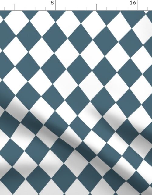 Bluestone Blue Small Modern Diamond Pattern Fabric