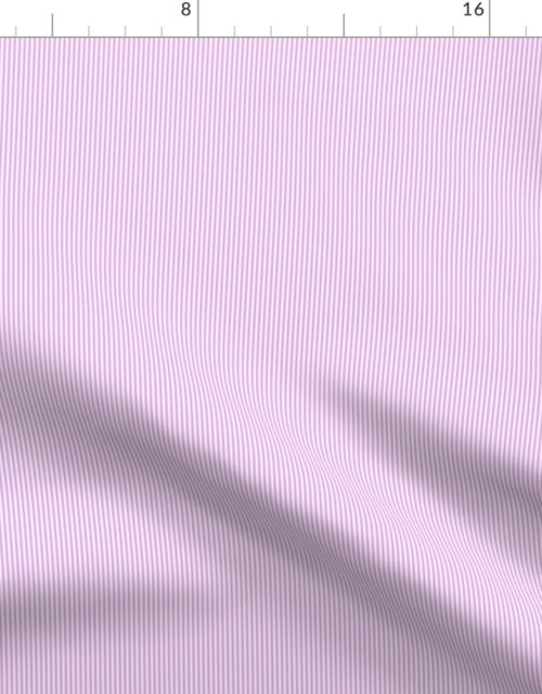 Blush Pink and White 1/16-inch Micro Pinstripe Vertical Stripes Fabric