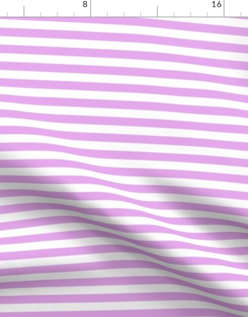 Blush Pink and White ½ inch Picnic Horizontal Stripes Fabric