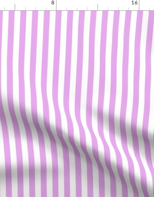 Blush Pink and White ½ inch Picnic Vertical Stripes Fabric