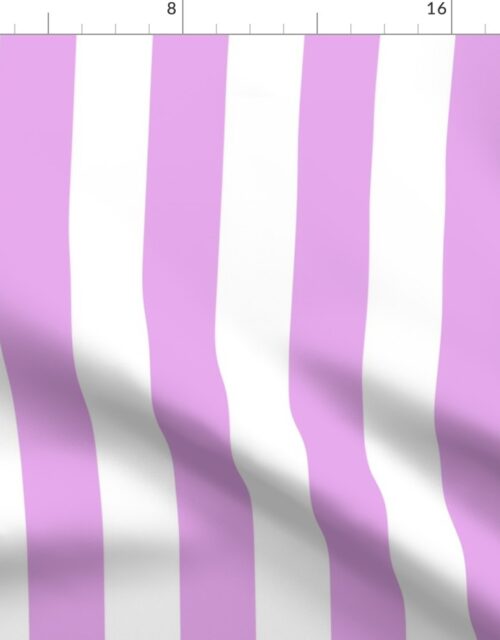 Blush Pink and White Wide 2-inch Cabana Tent Vertical Stripes Fabric