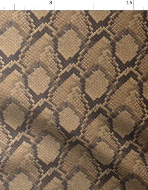 Bronze Gold Python Scales Edged in Dark Brown Fabric