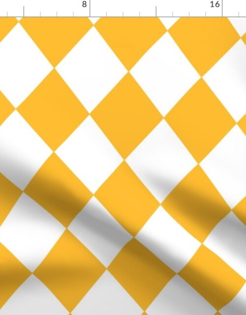 Butter Yellow Modern Diamond Pattern Fabric