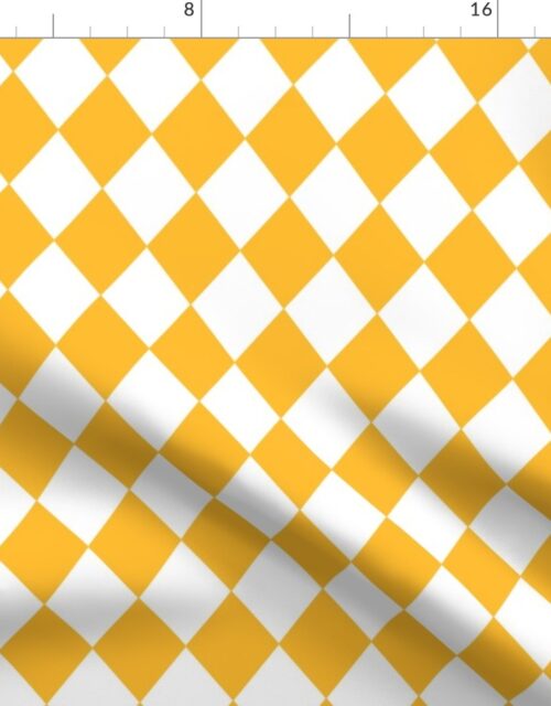 Butter Yellow Small Modern Diamond Pattern Fabric