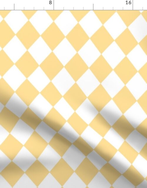 Buttercup Yellow Small Modern Diamond Pattern Fabric