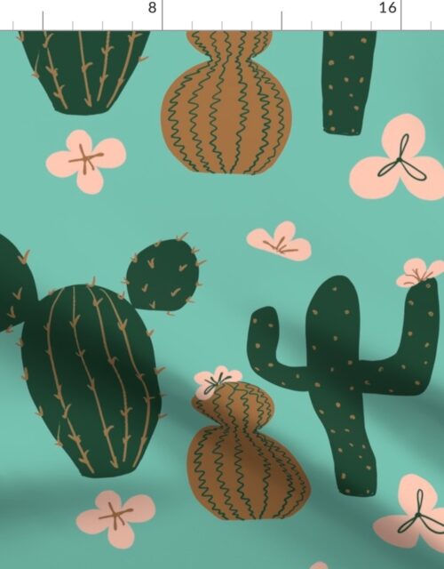 Cactus Flowers Limited Palette Fabric