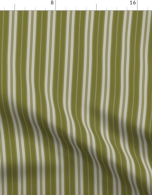 Cardamom Seed Green on Green Autumn Winter 2022 2023 Color Trend Mattress Ticking Fabric