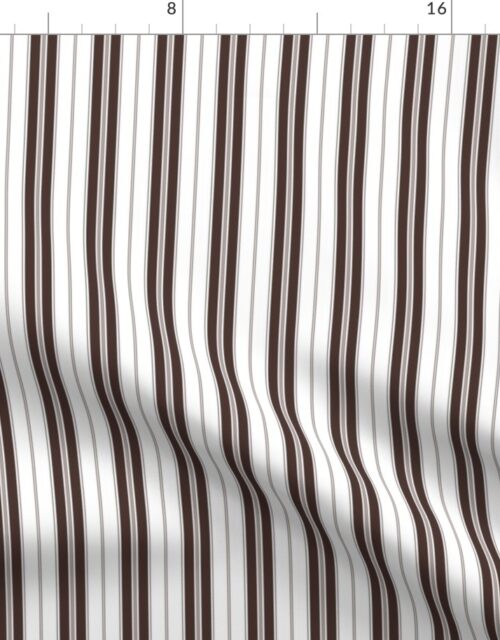 Chicory Coffee Brown and White Autumn Winter 2022 2023 Color Trend Mattress Ticking Fabric