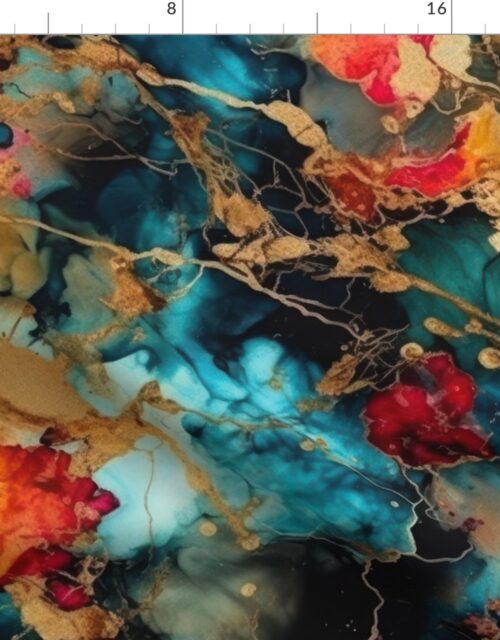Chinese Alcohol Ink Fabric