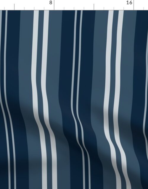 Christmas Blue Shaded Pin Stripe Fabric