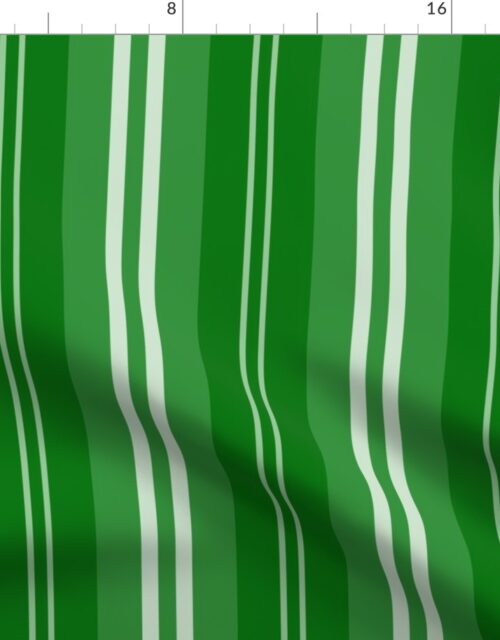 Christmas Green Shaded Pin Stripe Fabric