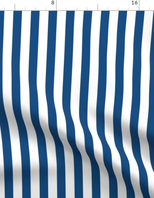 Classic Blue and White 3/4 inch Vertical Deck Chair Stripes Fabric